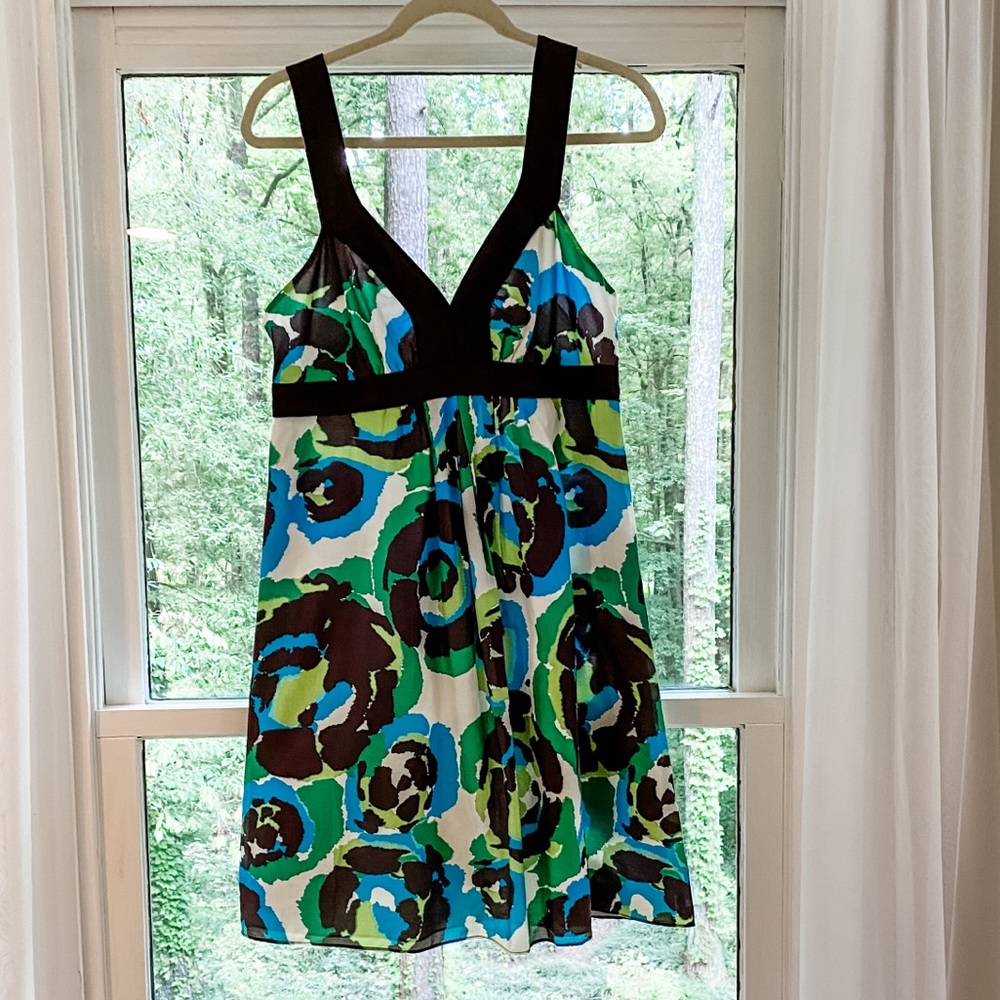 Banana Republic Empire Waist Cotton Silk Lined Dress